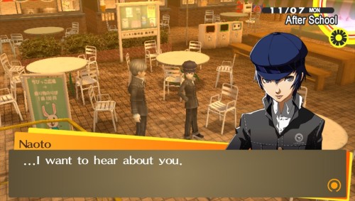 naotoxyu:  Naoto’s social link is one of the few where the Protagonist is actually asked about himse