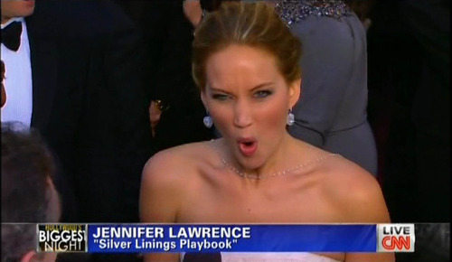  ladies and gentlemen, double Oscar nominee Jennifer Lawrence… 