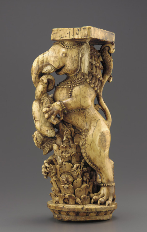 Ivory Throne Leg13th century, Eastern Ganga dynasty Orissa, India Ivory, H: 34.9 W: 15.7 D: 13.2 cm 