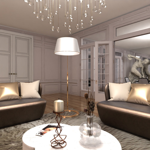 architecturesimss:Appartement á Paris - Blender Scene.Hello love, another blender scene for y