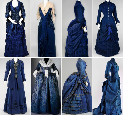 warpaintpeggy:some of my favorite vintage dresses        ↳  blue