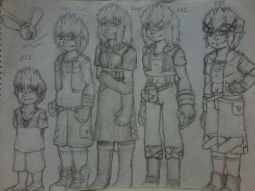 Some Character References For Utanne. No Color For Now, Buuuut I Might Remake This With Color Once I