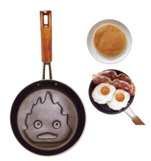 studio ghibli calcifer frying pan