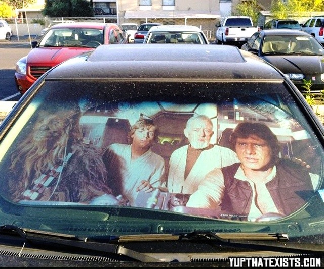 star-wars-daily:  yup-that-exists:  Star Wars Sunshade If you’ve ever thought about