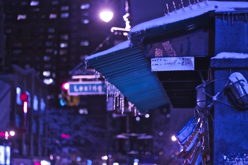 dailyvisual:Icicles left from the storm. New York City 2-2-15