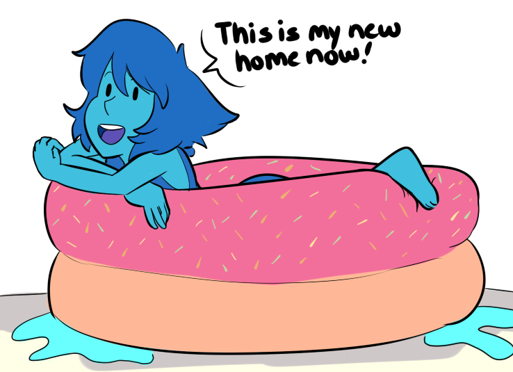&gt;Imagine if she became a crystal gem and they gave her a swimming pool to