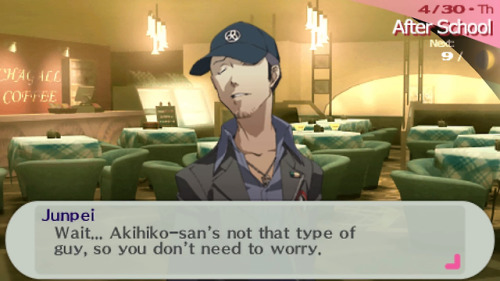 chisaki:Junpei ships FeMC with Akihiko just as much as I do.Yup!! &lt;3