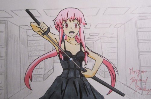 Drawing Mirai Nikki ( Yuno Gasai )