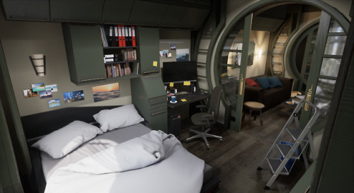 Artist: Paul Mader Title: Scifi Apartment 2018 “A Small Apartment For Personal Scifi Project In Unreal