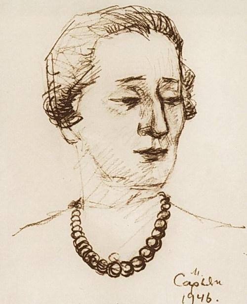 Portrait of Anna Akhmatova, 1946, Martiros Sarian