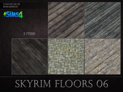 remussirion:Converted a bunch of skyrim floors for Sims4! They’re for private use only, so I won’t s