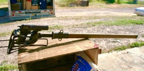 armthearmour:An experimental 1913 Patton model cavalry Sabre with a Colt 1911 .45 ACP integrated int