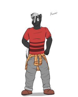 Texnatsu Side Character - Xavier Xavier the Skunk, which I&rsquo;m probably going to stick in Casey&rsquo;s band, cause I&rsquo;ve settled on making all of the members in it woodland creatures.  Though the more characters in Casey&rsquo;s band I make,