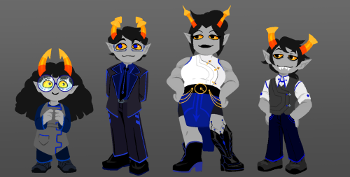 lil project iv been working onhere are the higher half of the hemospectrum from Hiveswap in Aleph Nu