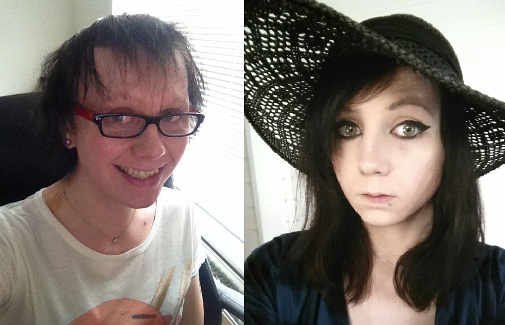thevelveteendork:  30 month difference, 10 months hrt. I would say I look a little