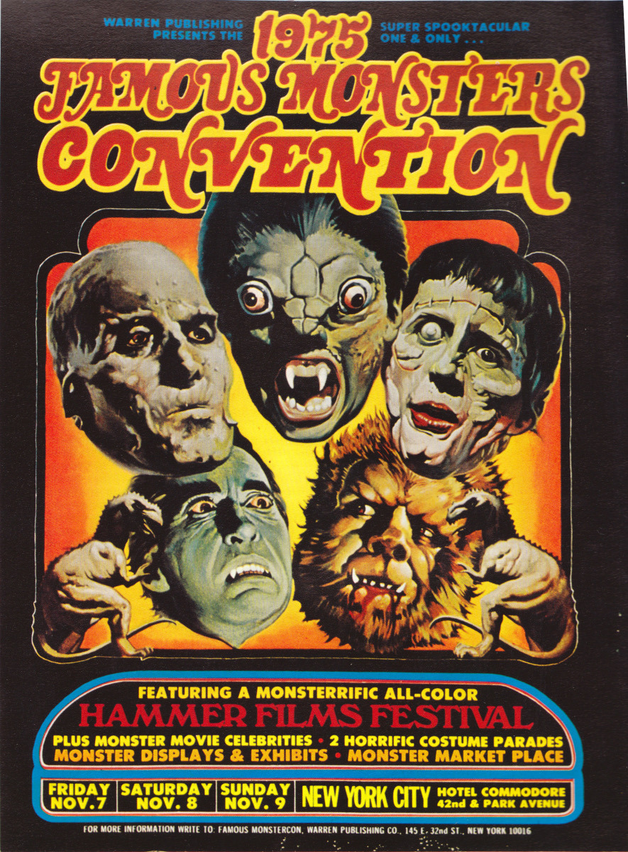 1975 Famous Monsters Convention poster. From A Pictorial History of Science Fiction,