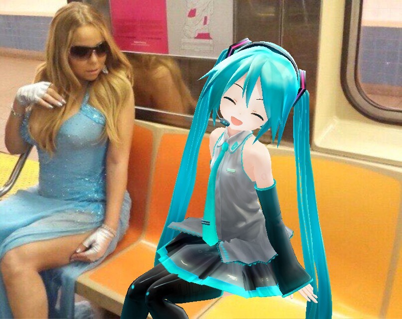 doom-exe:  serdemetepec:  surprisebitch:  photo of a legend with mariah  Miku with