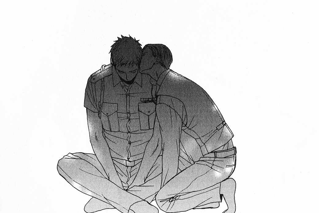 commandermardukas:  I love that this gentle kiss from Yashiro happened at a time
