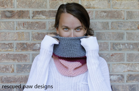 The “Leigh” Color blocked Cowl || Rescued Paw Designs