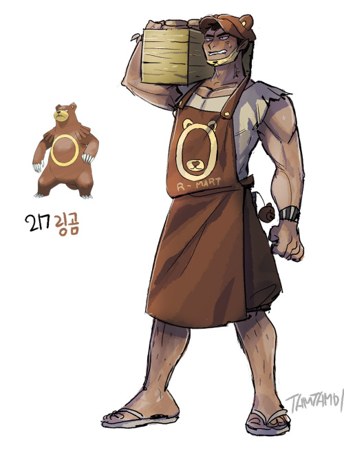 tamtamdi:Pokemon Gijinka216.Teddiursa217.Ursaring