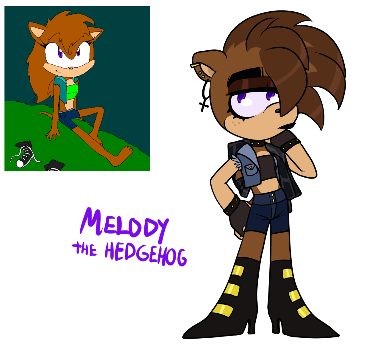 Rework of my old Sonic oc, his name is now Meld. Basically, a