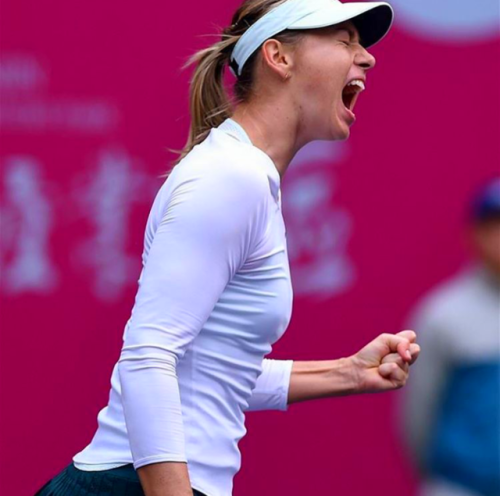 alwayswithsharapova: Tianjin Open Champion | 36th career trophy. Maria Sharapova defeated Aryna Saba