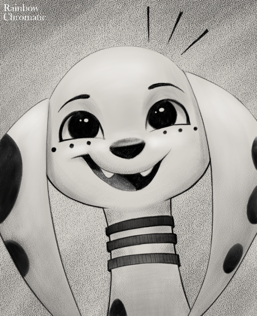Charcoal Portraits Of Dolly And Dylan From 101 Dalmatian Street.I Really Enjoyed These Characters, Might