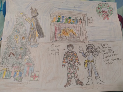 The Rogues celebrate the holidays. Thanks to @jewishaxelwalker, I heacanon Axel as being Jewish; hen