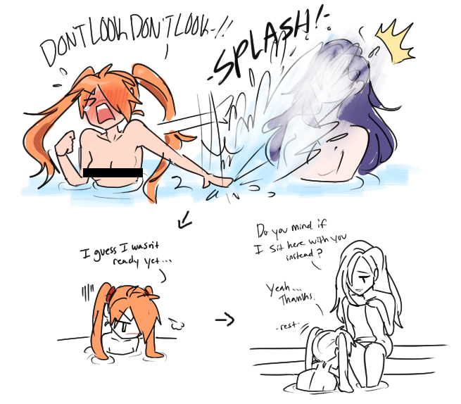 bath times aka too lazy to draw clothes 