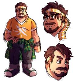 takeuchiart:  Revisiting my old Dadsona from DDADDS. He works in a Japanese Restaurant now! :0