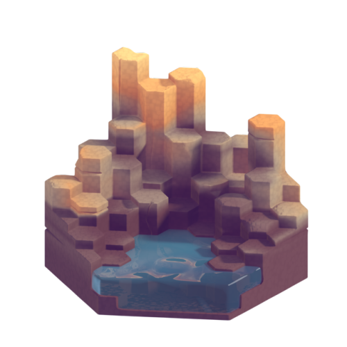 Basalt cliffs for day 7, or basically fan art of the Giant’s Causeway in Ireland! I really wan