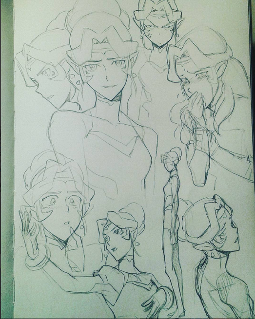 americanninjax:  barlee:  Sketchdump of some Allura, Pidge, and Lance~ Lotta these