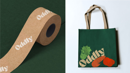 Uniquely shaped organic vegetables are made into juices for sustainability, package by Stamp Design