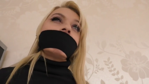 blondegaggedworld: chloe toy otm gagged part 2