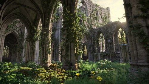 the-enchanted-storybook: Derelict Gothic Abbey ~ Jorge Carlos Gonzalez Is it just me or does this lo