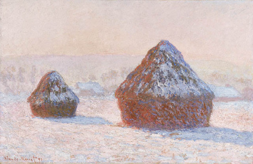 Claude Monet, Wheatstacks, Snow Effect, Morning, 1891, Oil on canvas