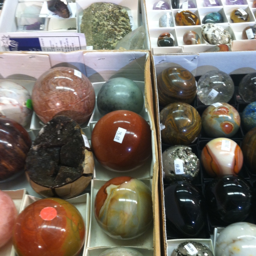 Crystal spheres from a local gem show