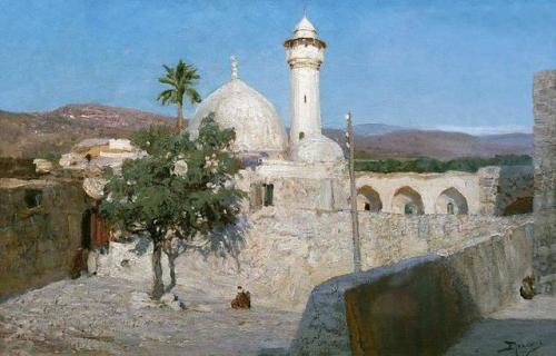 artist-polenov:The mosque in Jenin, 1903, Vasily Polenov