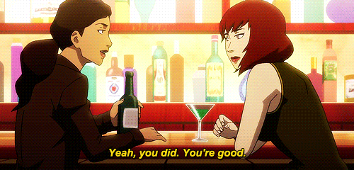 shipwind:  talesofnorth:  - So, you’re a cop? - A detective. You have a problem with that?- No! Not at all. You… just don’t look the part.  WHERE’S THIS FROM?   OMG KORRASAMI SCENE RIGHT HERE!~