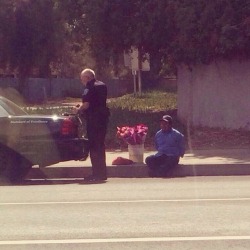 sole-plane: flvckooo:  praxis89:  Orange in his Hand I see two men sweat at the exit of the freeway. One is brown and burnt from the sun rays the other is white with an American Flag stitched across his trucker hat. They both wear dirty clothes. They