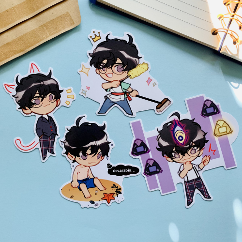 thatmightyheart: holographic joker acrylic charm + sticker sets/sheets are up on my shop! you can fi