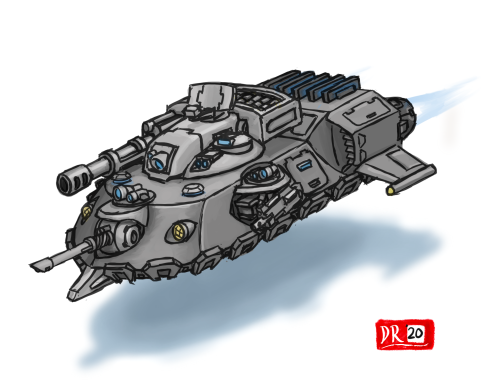 Dark Age Of Technology Grav Tank Concept (same Armament As A Leman Russ)