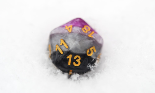 motsdice: Happy day five of Ace Week! HeartBeat Dice Asexual Pride