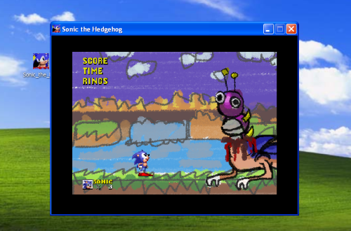 Play Genesis Super Sonic & Hyper Sonic in Sonic 1 Online in your browser 