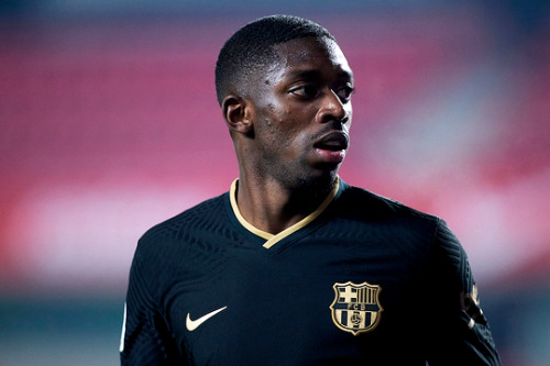 dailyfcb:Ousmane Dembele of FC Barcelona looks on during the Copa del Rey Match between Granada and 