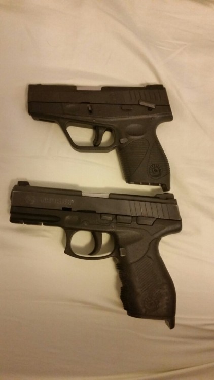thefitfirefighter: The gun in the first pic and on the bottom is my full sized .40 caliber Taurus 24