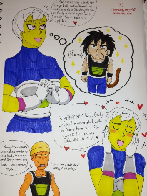 Cheelai Wants To Find The Seven Dragon Balls To Make A Wish: To Make Broly A Child Again For A Week.