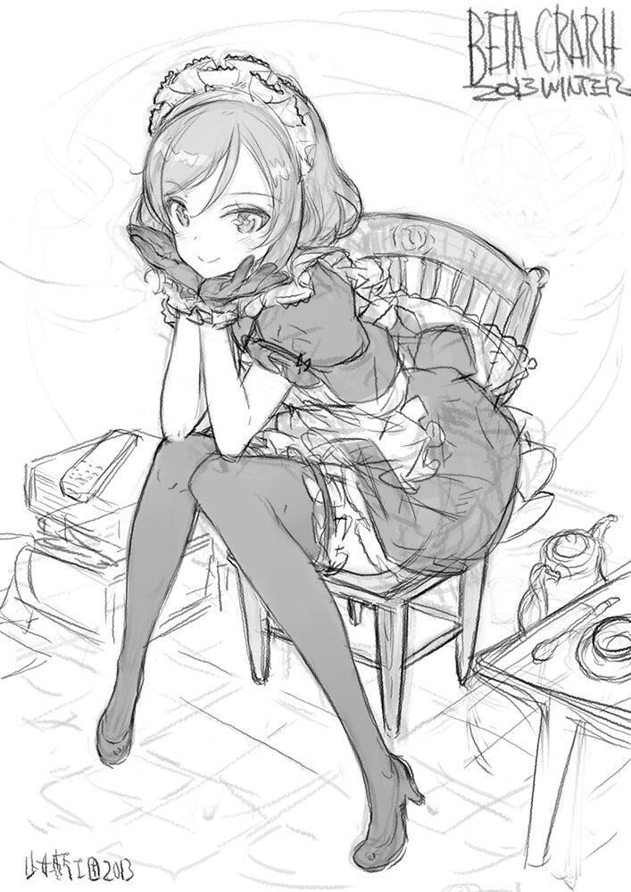 nkym:  Twitter / oyari: 会場限定で好きなものいろいろ描いたり没ラフいれた折本をおまけでお付けいたします予定。表紙の真姫ちゃん。