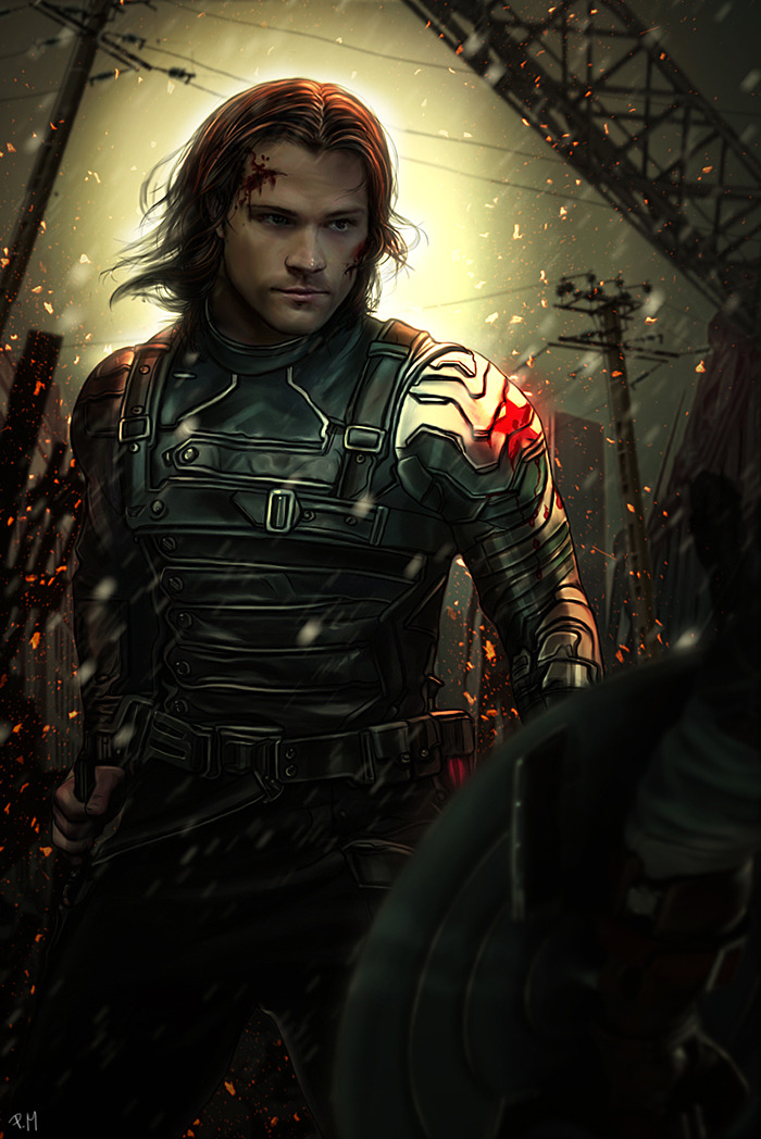 petite-madame:  Jared Padalecki as The Winter Soldier. (2016) Artwork done for the