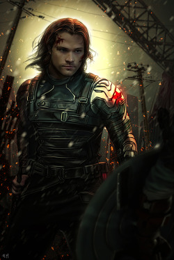 Petite-Madame:  Jared Padalecki As The Winter Soldier. (2016) Artwork Done For The